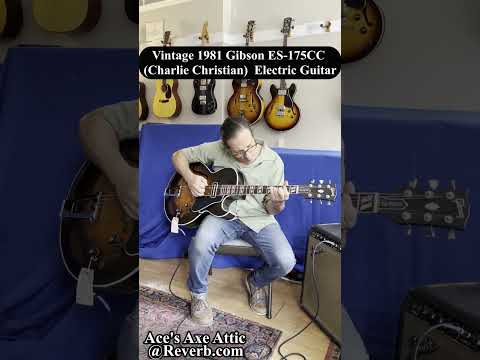 Vintage 1981 Gibson ES-175CC (Charlie Christian) Florentine Single Cutaway Archtop Electric Guitar/Jazz Box *RARE* Tobacco Sunburst~100% Original~w NOHC ABS~SN #81381026 Kalamazoo, MICHIGAN USA~NEW REDUCED PRICE!! *SEE OUR VIDEO* imagen 26
