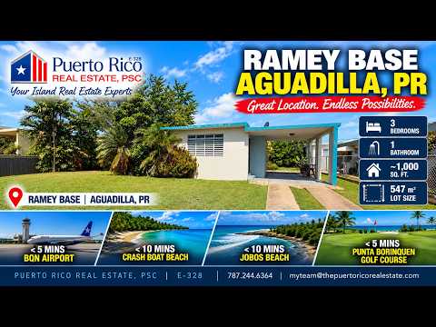 Home for Sale in Ramey Base, Aguadilla PR | 3BR Near Beaches & BQN
