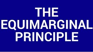 The equimarginal principle