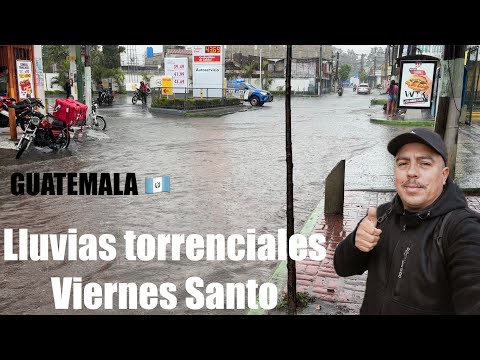 Fuertes lluvias en viernes SANTO avenida la brigada zona 7 de Mixco Guatemala 🇬🇹 