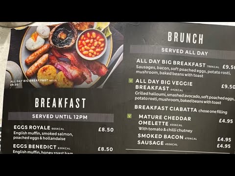 M&S £9.5 all day big breakfast, and many more choices of cakes #uk #food