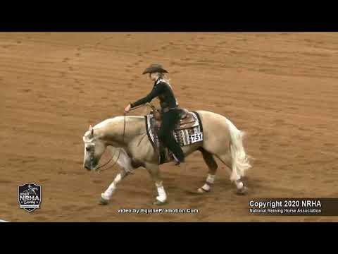 Shining In Town and Jennifer Neudorf at the 2020 NRHA derby L4 finals