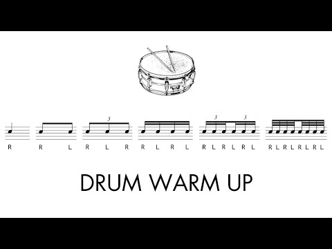 Drum Warm Up - Singles, Doubles & Paradiddles 🥁🎵