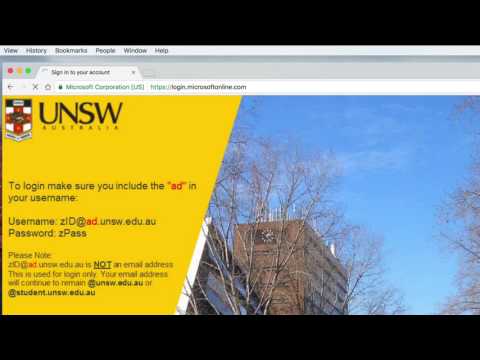 Access UNSW Student Email at Microsoft Online Video