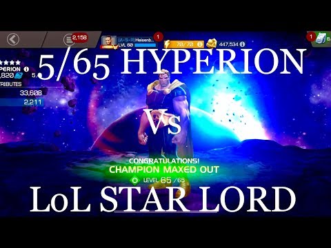 MY NEWEST 5/65 5* VS LABYRINTH of LEGENDS STAR LORD MARVEL CONTEST of CHAMPIONS