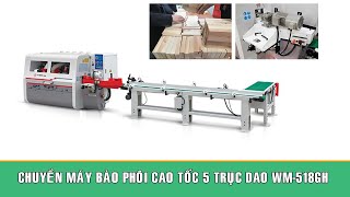Chuyền máy bào phôi cao tốc 5 trục dao băng tải nạp phôi liên tục