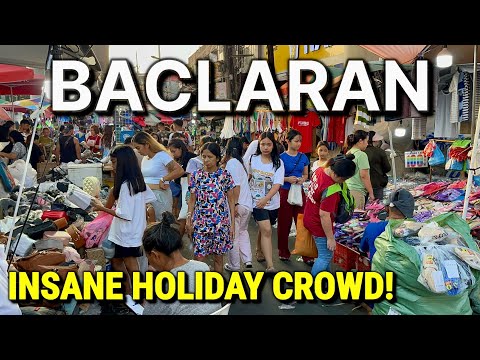 INSANE CROWD at Baclaran Market, Philippines 🇵🇭 | Extreme Holiday Chaos – Walking Tour