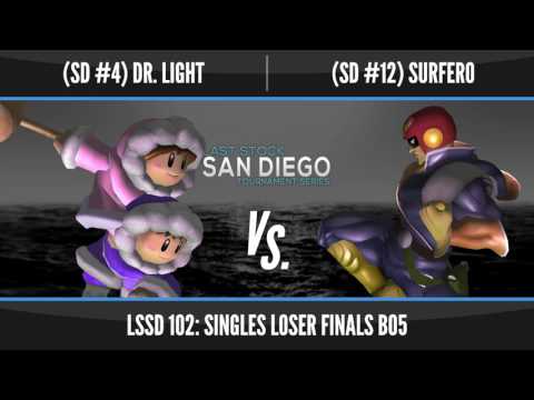 LSSD 102 - Dr. Light (ICs/Sheik) vs. Surfero (Falcon) - SSBM Losers Finals - Smash Melee