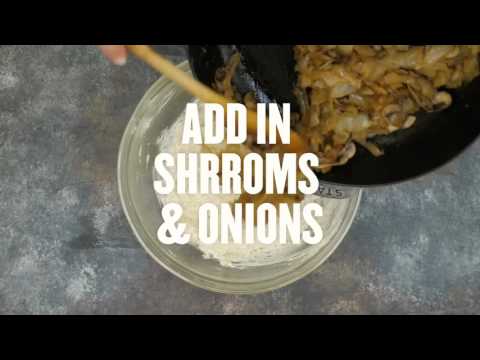 CHEESY CARAMELIZED ONION & MUSHROOM DIP