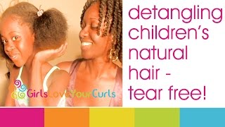 ♥ 1 ♥   Detangling Children's Natural Hair -Tear free! (Pre-wash)