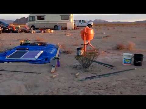 Soil cement shed floor