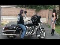 Harley Davidson Engine Sound Revving. Behind ...