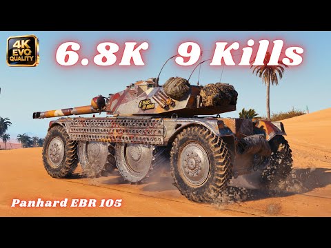 Panhard EBR 105 - 6.8K Damage 9 Kills World of Tanks
