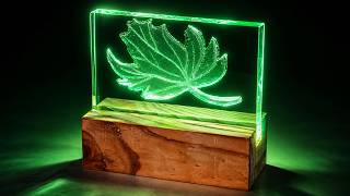 Glowing Resin Lamp DIY / Epoxy Leaf Light