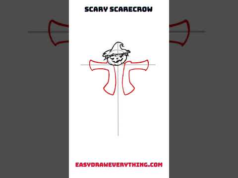 Halloween scarecrow drawing #easytodraw #halloween2024 #halloweendrawing