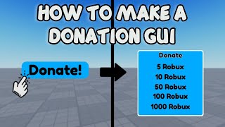 HOW TO MAKE A DONATION GUI 🛠️ Roblox Studio Tutorial