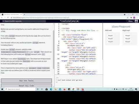 Exercise 1 - script and document ready use in jquery - freecodecamp