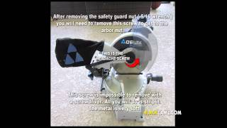 HOW TO REPLACE BLADE ON DELTA SHOPMASTER 10" MITER SAW