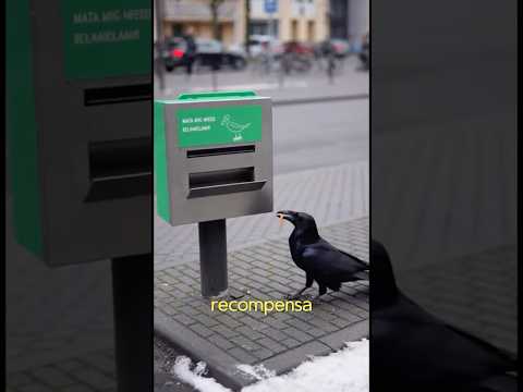 “El cuervo usa su inteligencia para conseguir comida.” #viral #reels #aves #datoscurisos