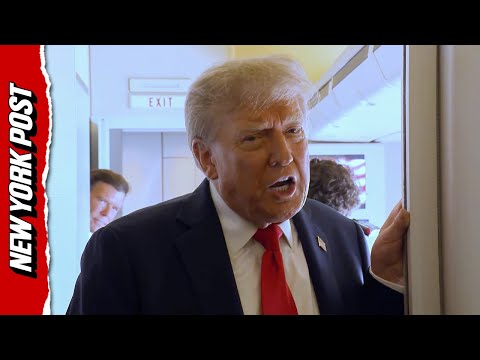 Trump Previews Putin Meeting on Air Force One as he Leaves for Alaska