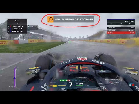 F1 22 Great Britain Silverstone Circuit Wet Time Trial Hot Lap + Setup (1:39.585)