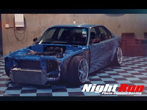 BMW E34  BLUE. JZ Power : Night Run