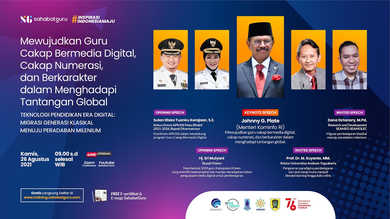 WEBINAR PENDIDIKAN: Kabupaten Klaten & SahabatGuru 2021