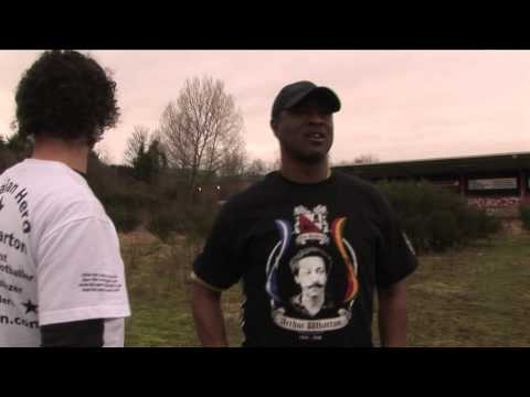 Paul Canoville visits Feethams with the Arthur Wharton Foundation