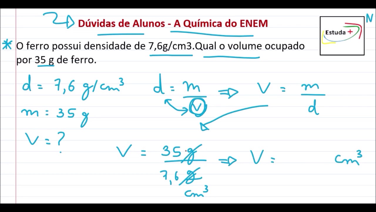 Aprenda a calcular o volume pela fórmula da densidade