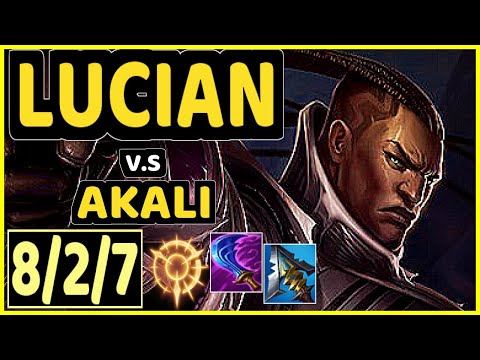 XAKY (LUCIAN) vs AKALI - 8/2/7 KDA MID GAMEPLAY - EUW Ranked GRANDMASTER