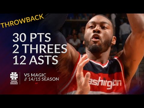 John Wall 30 pts 2 threes 12 asts vs Magic 14/15 season