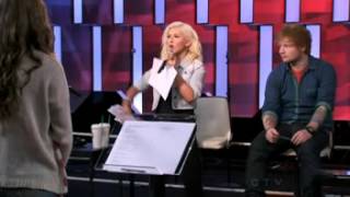Christina Aguilera sings Not Ready To Make Nice while coaching