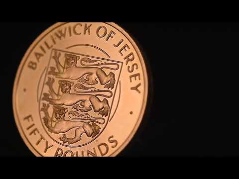 Coin, Jersey, Elizabeth II, 50 Pounds, 1972, MS(65-70), Gold, KM:43