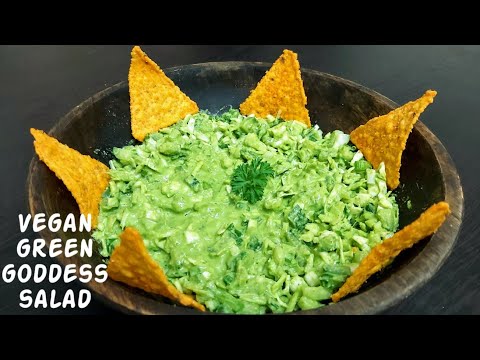 VEGAN GREEN GODDESS SALAD | Green Goddess Salad Dressing | Viral Tik Tok Recipe | Weight Loss Salad