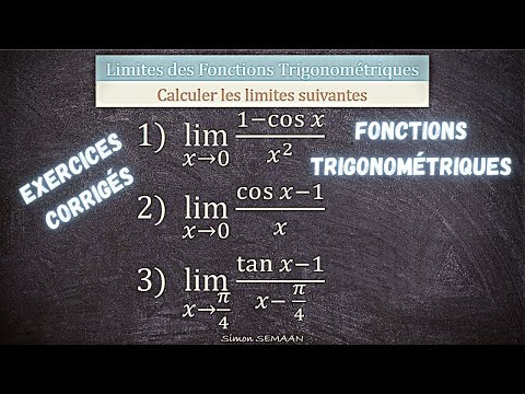 3 Limites des Fonctions Trigonométriques Exercices Corrigés