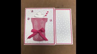 Stampin Up Milk Shake Gift Card Holder