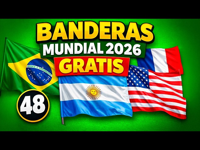 Vídeo relacionado con AhfuLife Banderines de 2026 Fútbol de la Copa del Mundo para Decoración de Fiestas, 1 Pieza de Banderas de Mundo 48 Países, 14x21cm-15m, Guirnalda de Banderas para la Copa Mundial, Fútbol, Jardin