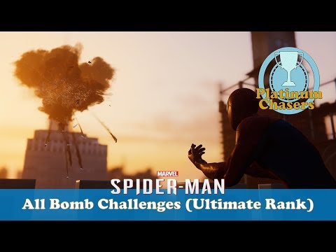 All Taskmaster Bomb Challenges (Ultimate Rank) - Spider-Man (PS4)
