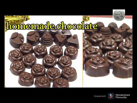 homemade chocolate |4 ingredients homemade chocolate recipe| how to make chocolate at home