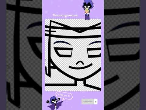 Raven | Teen Titans Go! | Cartoon Drawing 💜  #shorts #raventeentitansgo