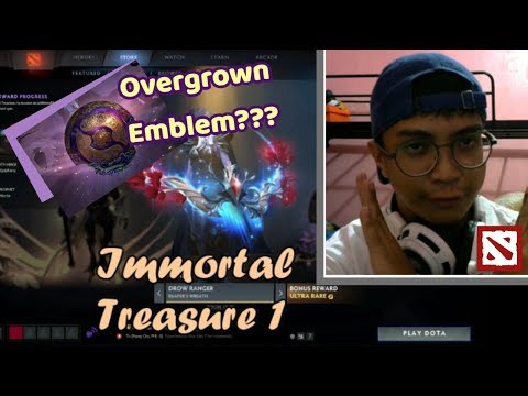 TI9 BATTLEPASS 2019 - EZ OVERGROWN EMBLEM? | Treasure 1 Opening [Dota 2]