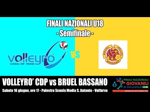 Ore 18.15 - Finali Nazionali U18 - Semifinale: Volleyrò CDP / Bruel Bassano