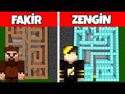 FAKİR VS ZENGİN LABİRENT YAPI KAPIŞMASI 😱 - Minecraft