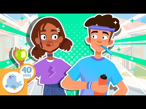 💚🦷 Healthy Lifestyle Habits for Kids 👟🥗 40-Minute Compilation