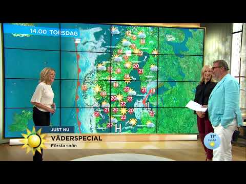 Väderspecial "Nu har första snön kommit" - Nyhetsmorgon (TV4)