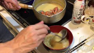 【大自然の恵】簡単調理！天然モクズガニの味噌汁【強くなりたくば喰らえっ！】