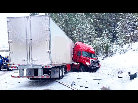 CRAZY IDIOTS Trucks Rolling Over | Truck Crossing Through Monster Ice Roads | Big Ships Sinking
