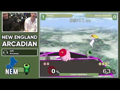 NE Melee Arcadian 10 - Twisty (Jigglypuff) vs. Stacy's Stepdad (Peach) - SSBM LQF