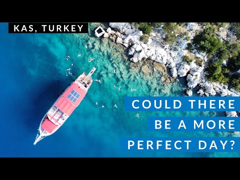 Our BOAT TOUR around KAS! SUNKEN CITIES and AMAZING SWIMMING!