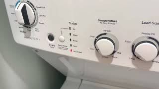 GE (General Electric) GUD27ESSM1WW Washer & Dryer Combo | Washer Lid Lock & Unlock Sounds